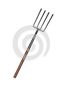 Garden fork isolated on white