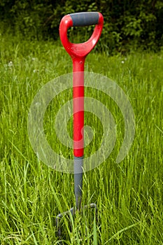 Garden Fork In An Overgrown Garden