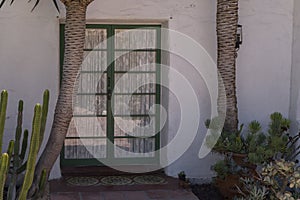 Garden french doors and cactus Garden