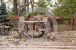 Garden Furniture in the Fall