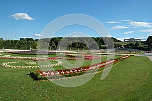 Garden and the Gloriette at Schonbrunn Palace