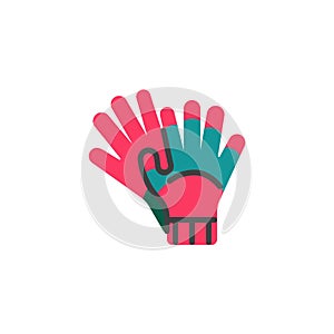 Garden Gloves flat icon