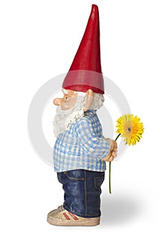 Garden Gnome With Flower