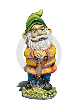 Garden gnome with spade photo