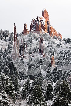 Garden of the gods - colorado springs winter snow