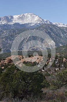 Garden of the Gods Park and Pikes Peak Mountain