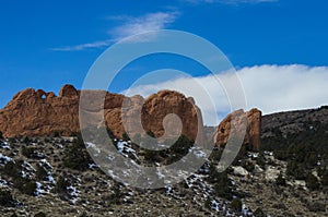 Garden of the Gods Park in Winter