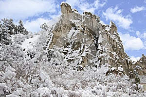 Garden of the Gods Park in Winter