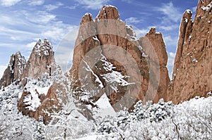 Garden of the Gods Park in Winter