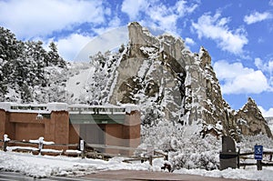 Garden of the Gods Park in Winter