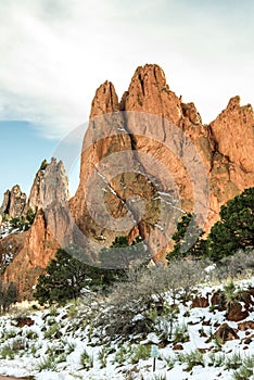 Garden of the Gods Winter Snow