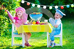 Garden grill party for kids