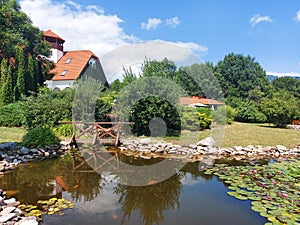 Garden of the guest house Conacul Secuiesc, Romania. photo