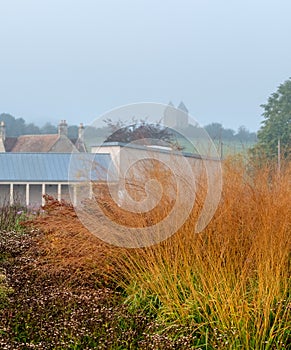 Garden at Hauser & Wirth Gallery named the Oudolf Field, at Durslade Farm, Somerset UK. Designed by landscape artist Piet Oudolf