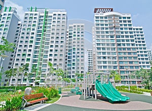 Garden within high-rise residential estate