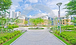 Garden within high-rise residential estate