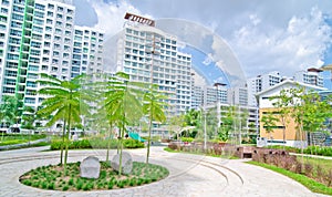 Garden within high-rise residential estate