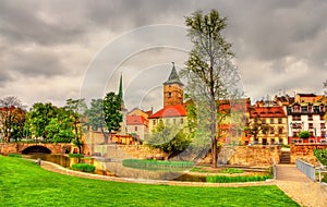 Garden in the historic centre of Pilsen