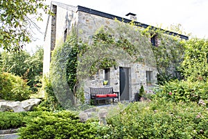 Garden of historical stone house