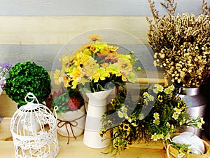 Garden and home decor with accessories for home living and wedding event