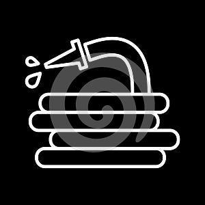 garden hose icon black and white