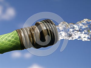 Garden Hose Shooting Water