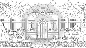 Garden house coloring