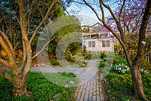 Garden and house at Cylburn Arboretum in Baltimore, Maryland