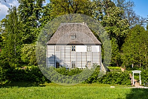 The garden house with garden of Johann Wolfgang von Goethe in Weimar, Thuringia, Germany. Unesco World Heritage Site