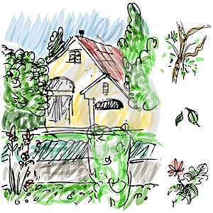 Garden House Sketch