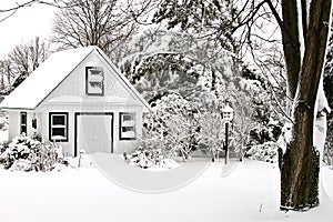 Garden House - Snow covered