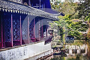 Garden Humble Administrator Ancient Chinese House Reflection Suzhou China