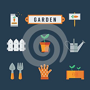 Garden icon set