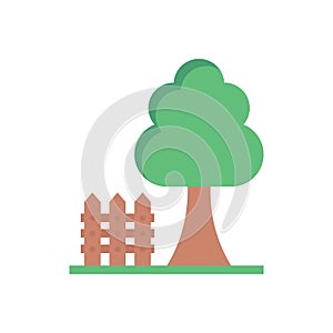 Garden vector flat color icon
