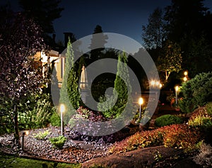 Garden illumination lights photo