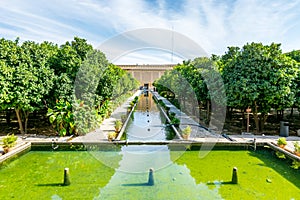 Garden of interiors of the Arg of Karim Khan, or Karim Khan Citadel, built as part of a complex during the Zand dynasty by Karim