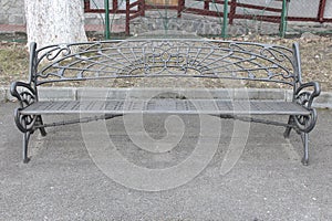 Garden iron bench