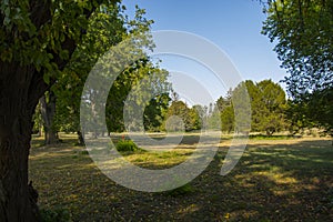 Garden of the Karolyi Castle in Nagymagocs