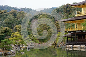 The garden at Kinkakuji, Kyoto, Japan