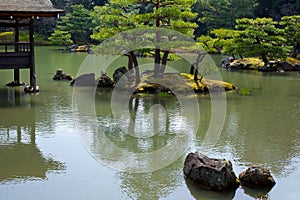 Garden in Kinkakuji Temple