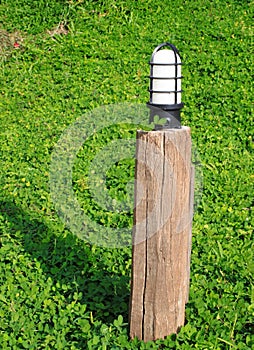 Garden lamp on the background photo