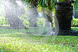 Garden lawn water sprinkler system