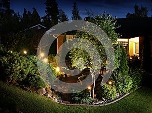 Garden lights illumination photo