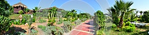 Garden in luxury resort hotel