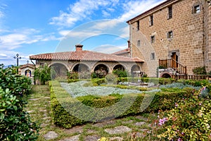 Garden in Meteora monastery in Greece
