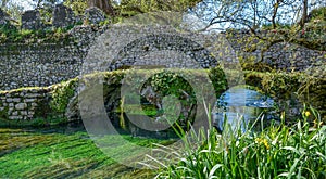 Garden of Ninfa, landscape garden in the territory of Cisterna di Latina, in the province of Latina, central Italy.