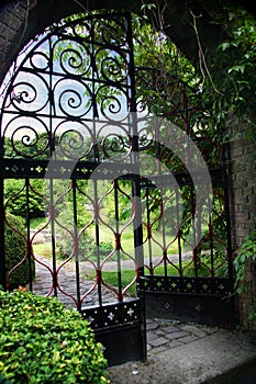 Garden with an Open Gate