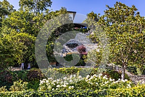 Garden in Palace park in Balchik city, Bulgaria