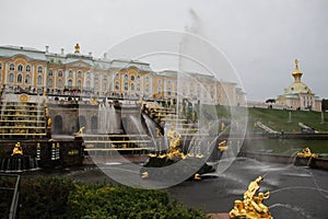 Garden of palace Peterhof, Russia