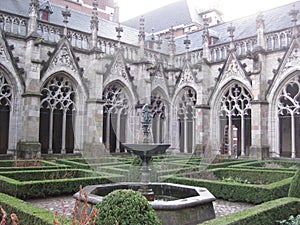 The garden Pandhof Domkerk in Utrecht, The Netherlands